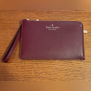 Burgundy Kate Spade Staci Medium L Zip Berry Wristlet